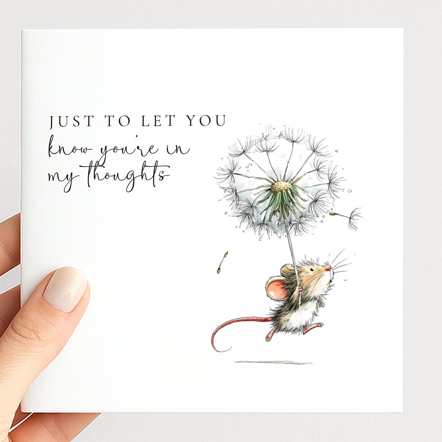 Thinking Of You Card – Comforting Sympathy Card With Matte Finish & Blank Inside