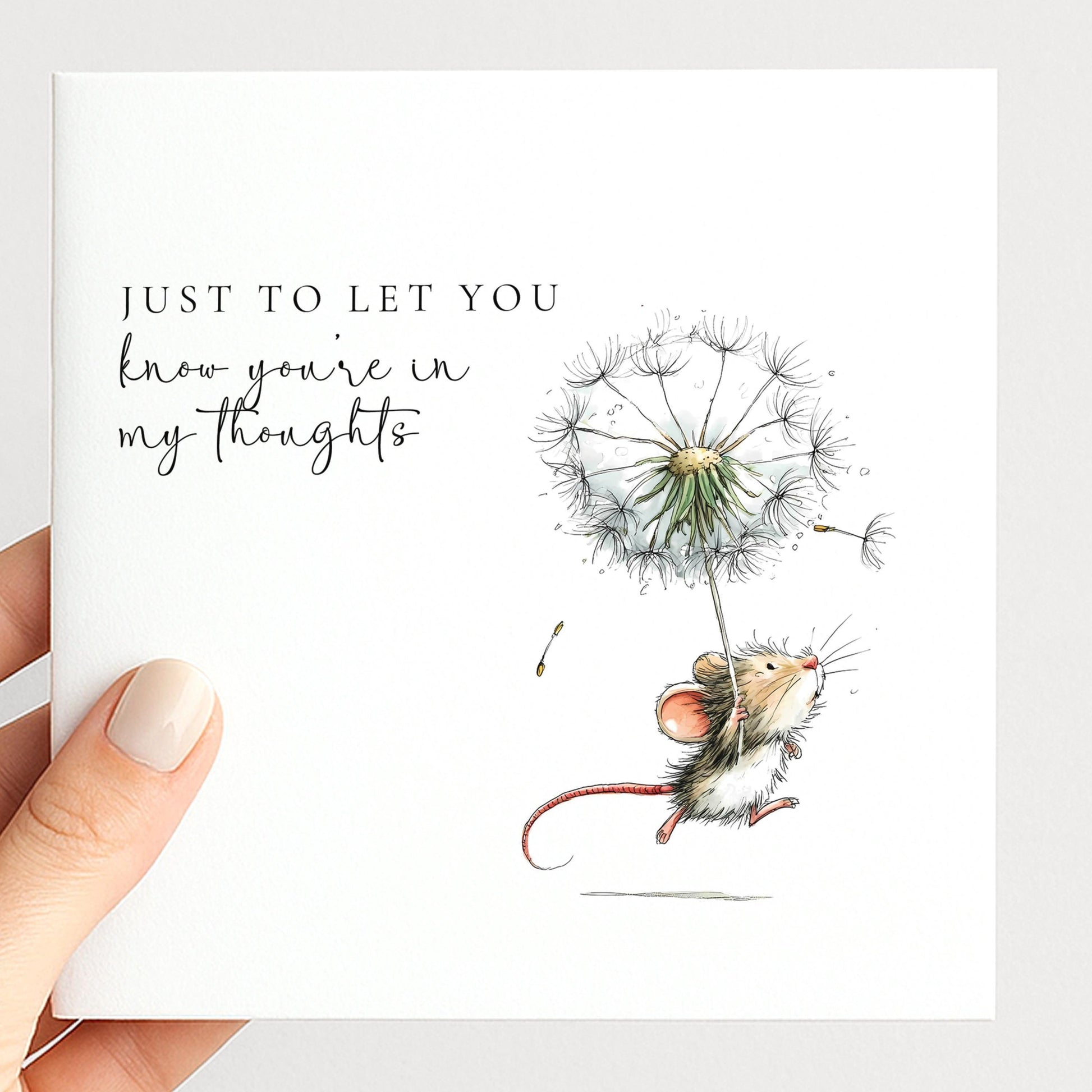 Thinking Of You Card – Comforting Sympathy Card With Matte Finish & Blank Inside