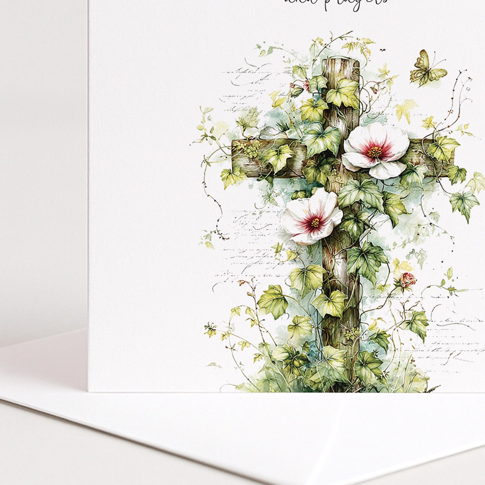 Thinking of You Card – Faith Based Sympathy Greeting With Soft Matte Finish