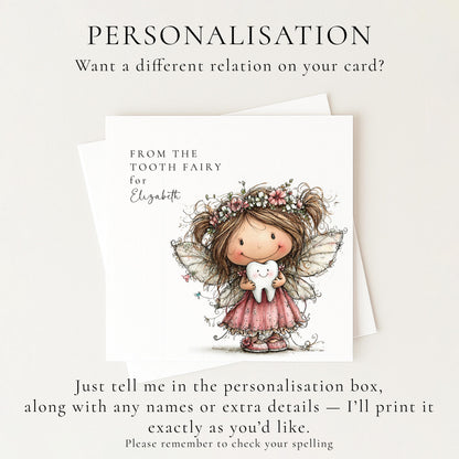 Tooth Fairy Card for Child