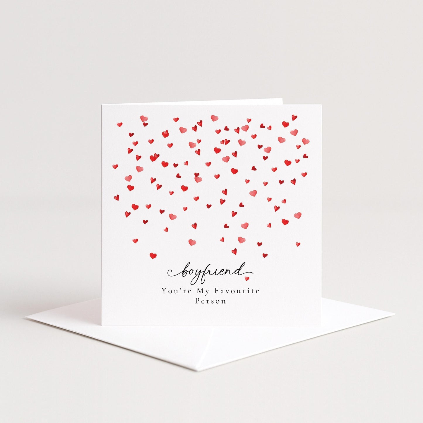 Valentines Boyfriend Card – Minimalist Valentine Greeting Card With Heart Design