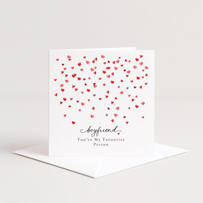 Valentines Boyfriend Card – Minimalist Valentine Greeting Card With Heart Design