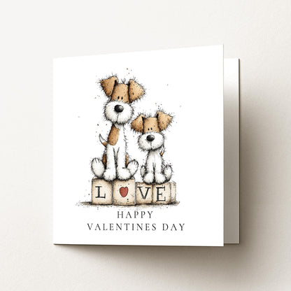 Valentines Day Card Featuring Dog Valentine Card | Sweet Romantic Keepsake