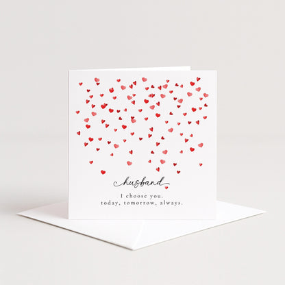 Valentines Husband Card – Personalised Romantic Husband Card With Matte Finish