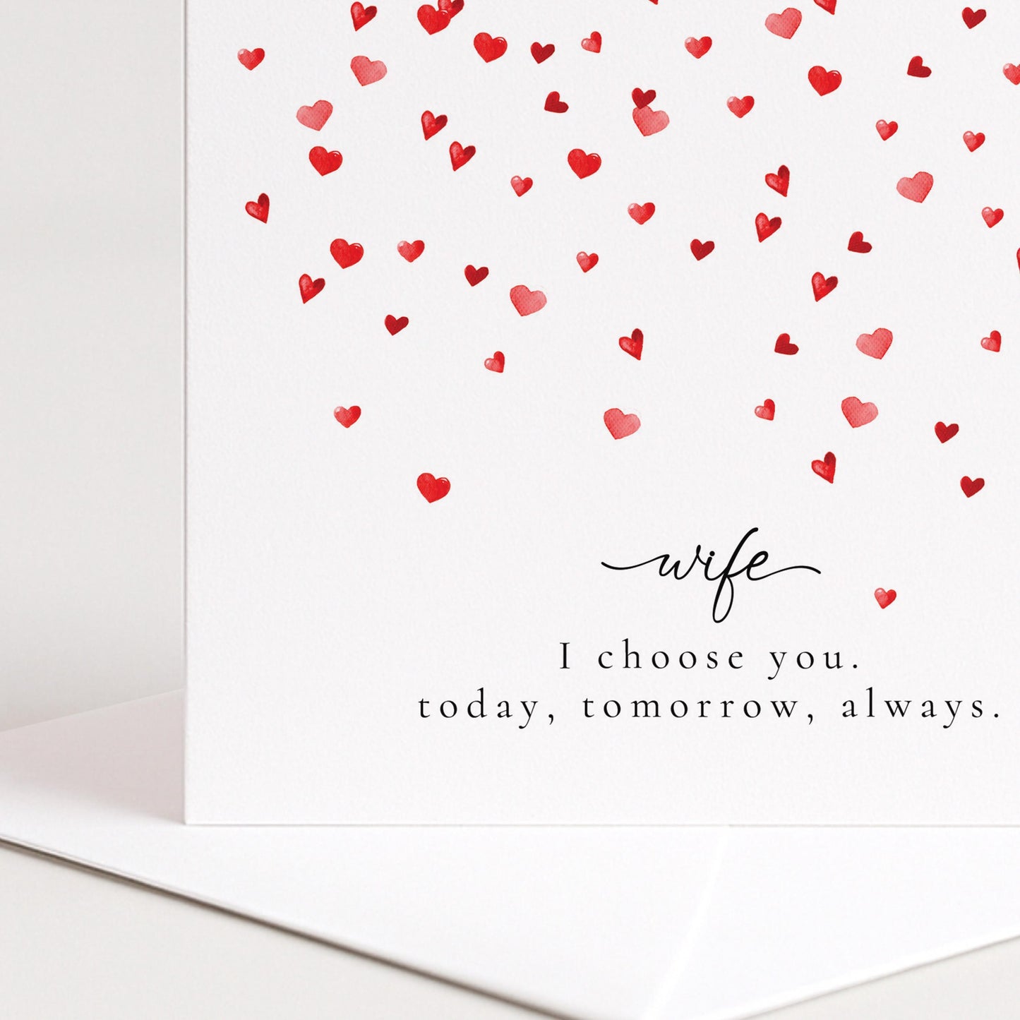Valentines Wife Card – Personalised Elegant Heart Design With Matte Finish