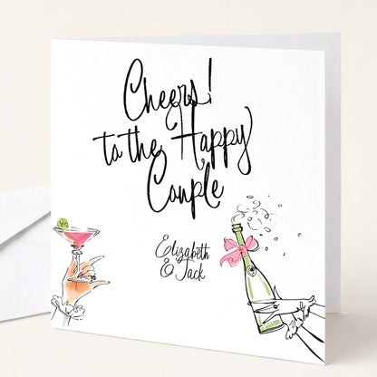 Wedding Card Couple | Personalised Modern Celebration Greeting Card With Matte Finish
