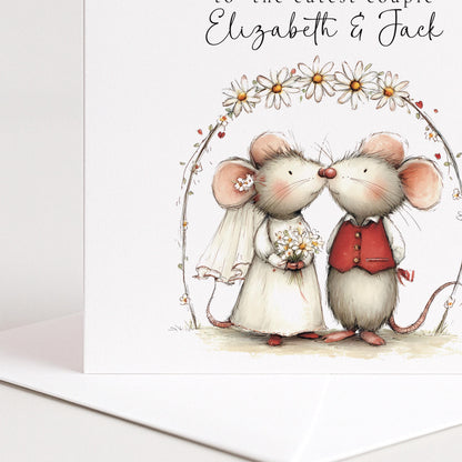 Wedding Card Couple – Personalised Romantic Floral Wedding Day Keepsake