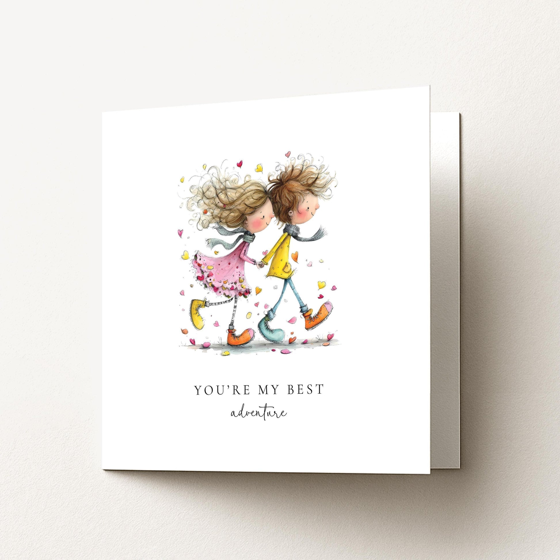 You’re My Best Adventure Card - Personalised Romantic Greeting Card With Matte Finish