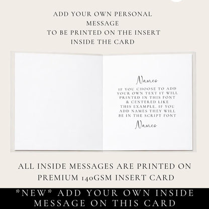 Personalised Christmas Card | Elegant Festive Wreath Design | Premium Matte Finish