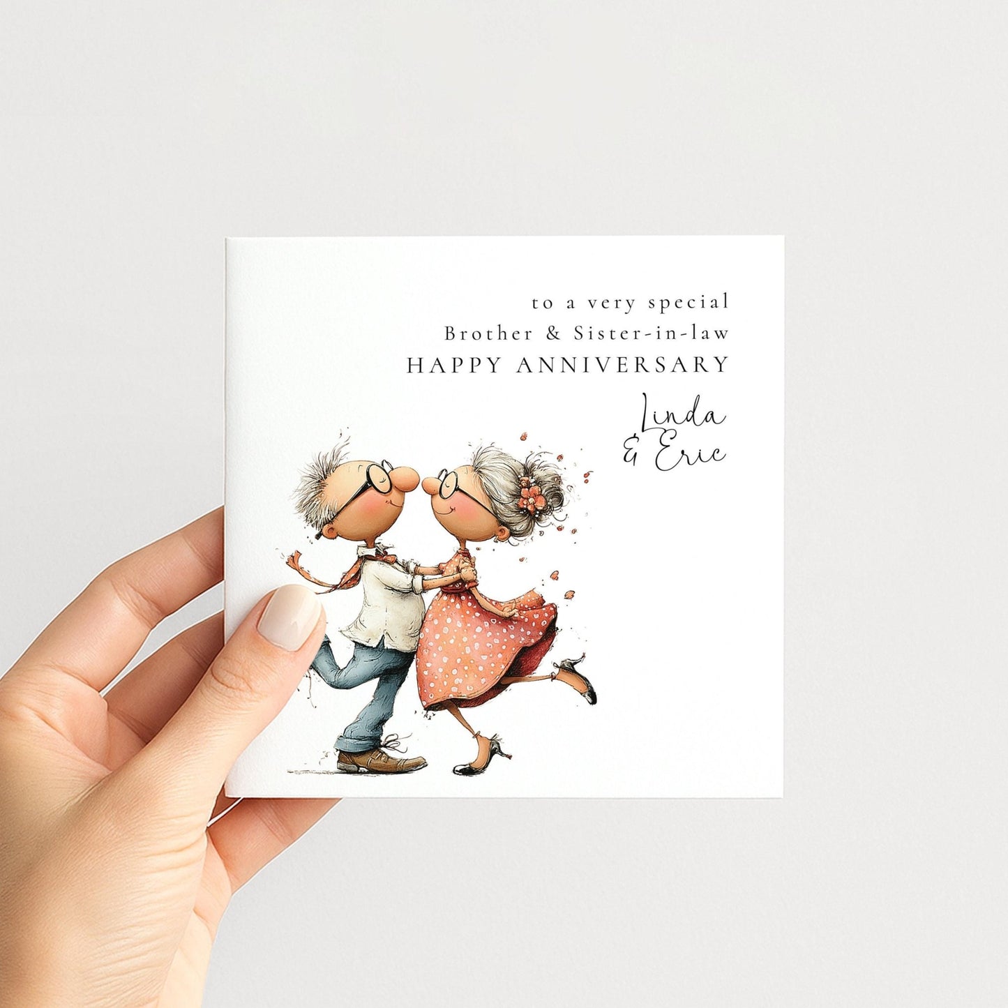 Anniversary Card Brother Sister In Law | Custom Message Card For Relationship Celebration