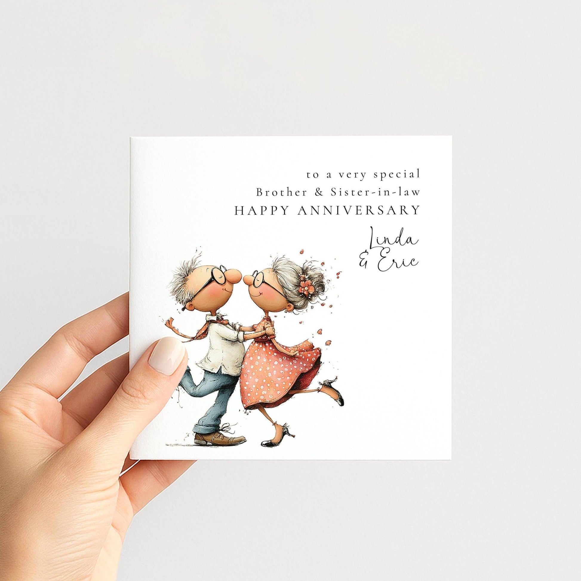Anniversary Card Brother Sister In Law | Custom Message Card For Relationship Celebration
