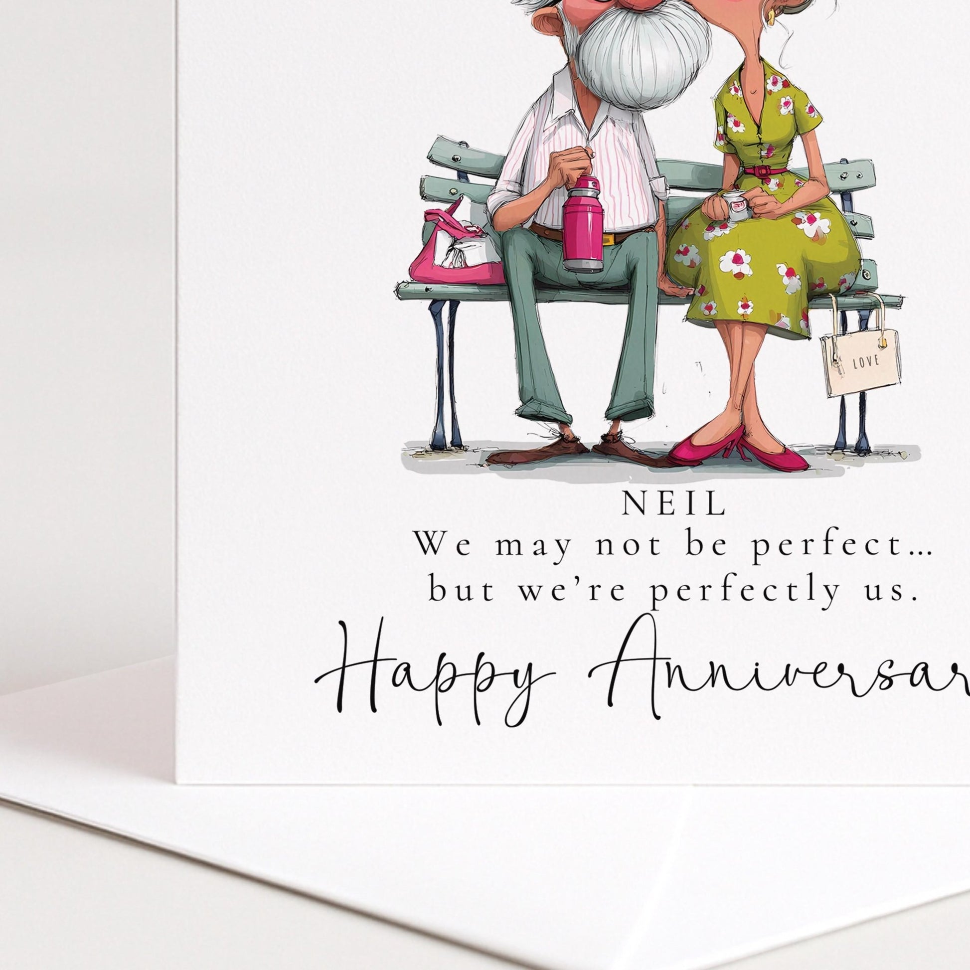 Anniversary Card Husband - Personalised Romantic Greeting Card With Custom Message