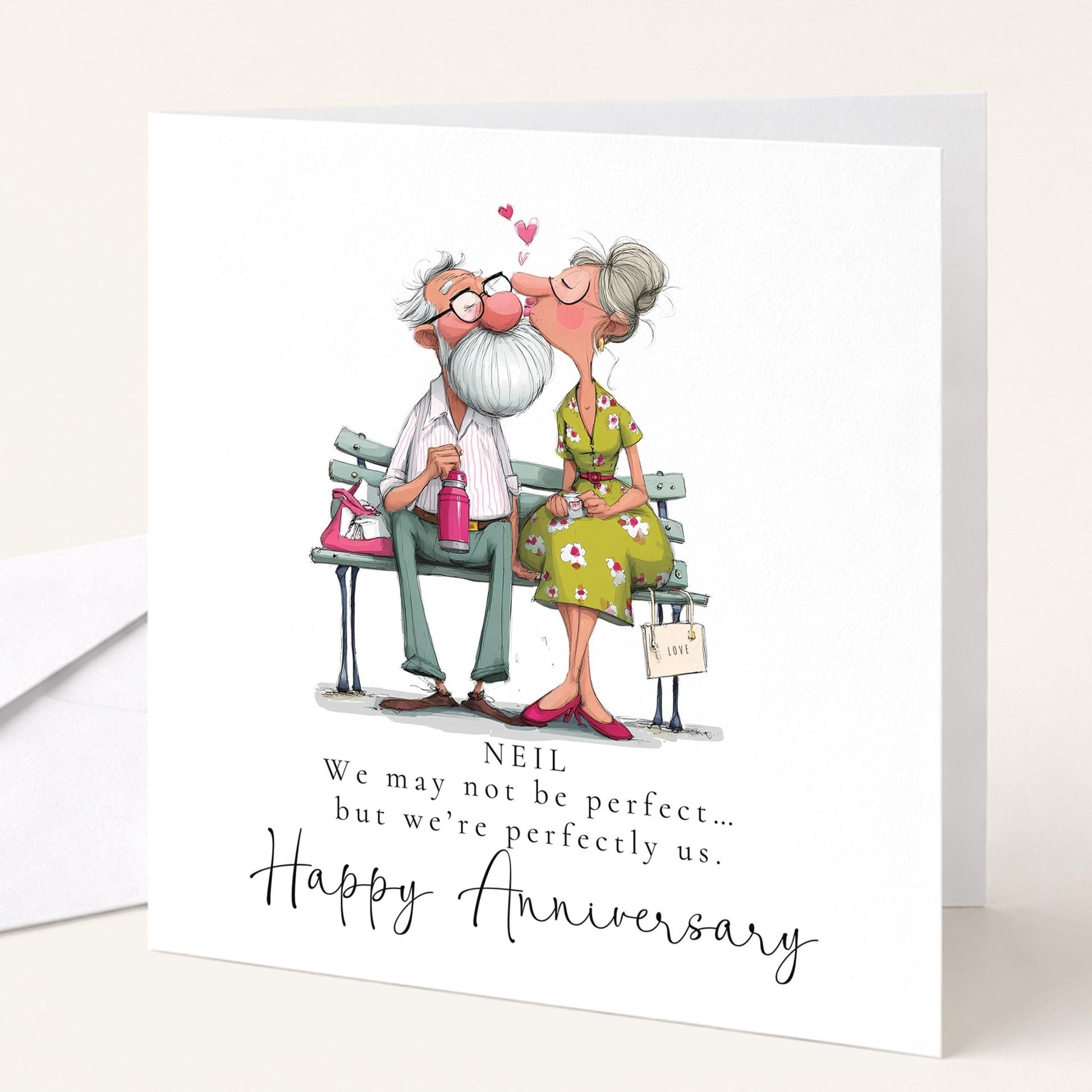 Anniversary Card Husband - Personalised Romantic Greeting Card With Custom Message