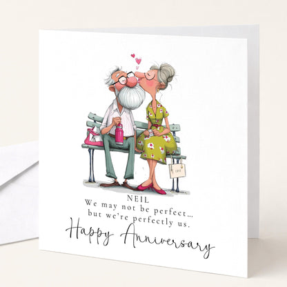 Anniversary Card Husband - Personalised Romantic Greeting Card With Custom Message