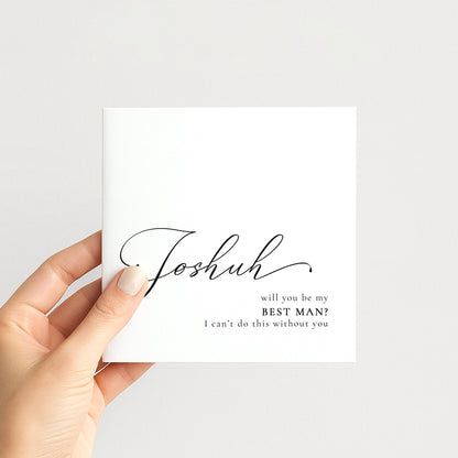 Whimsi Lilley Best Man Proposal Card with "Will You Be..." message for proposing to the groom's best man, featuring elegant design.