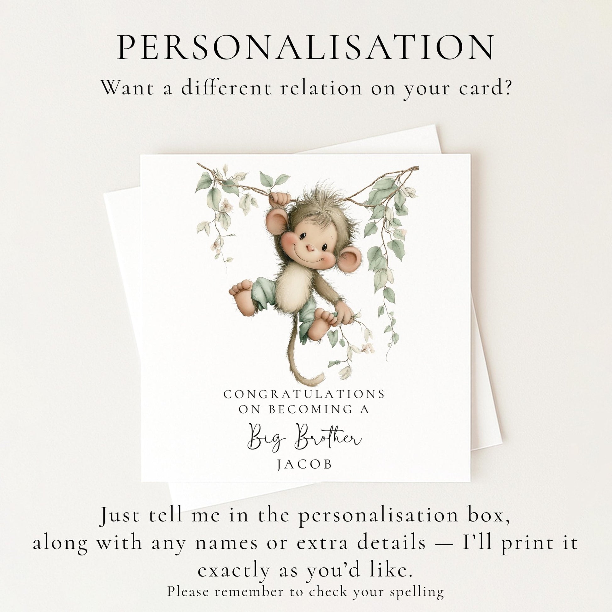 Big Brother Card from Baby - Whimsi Lilley