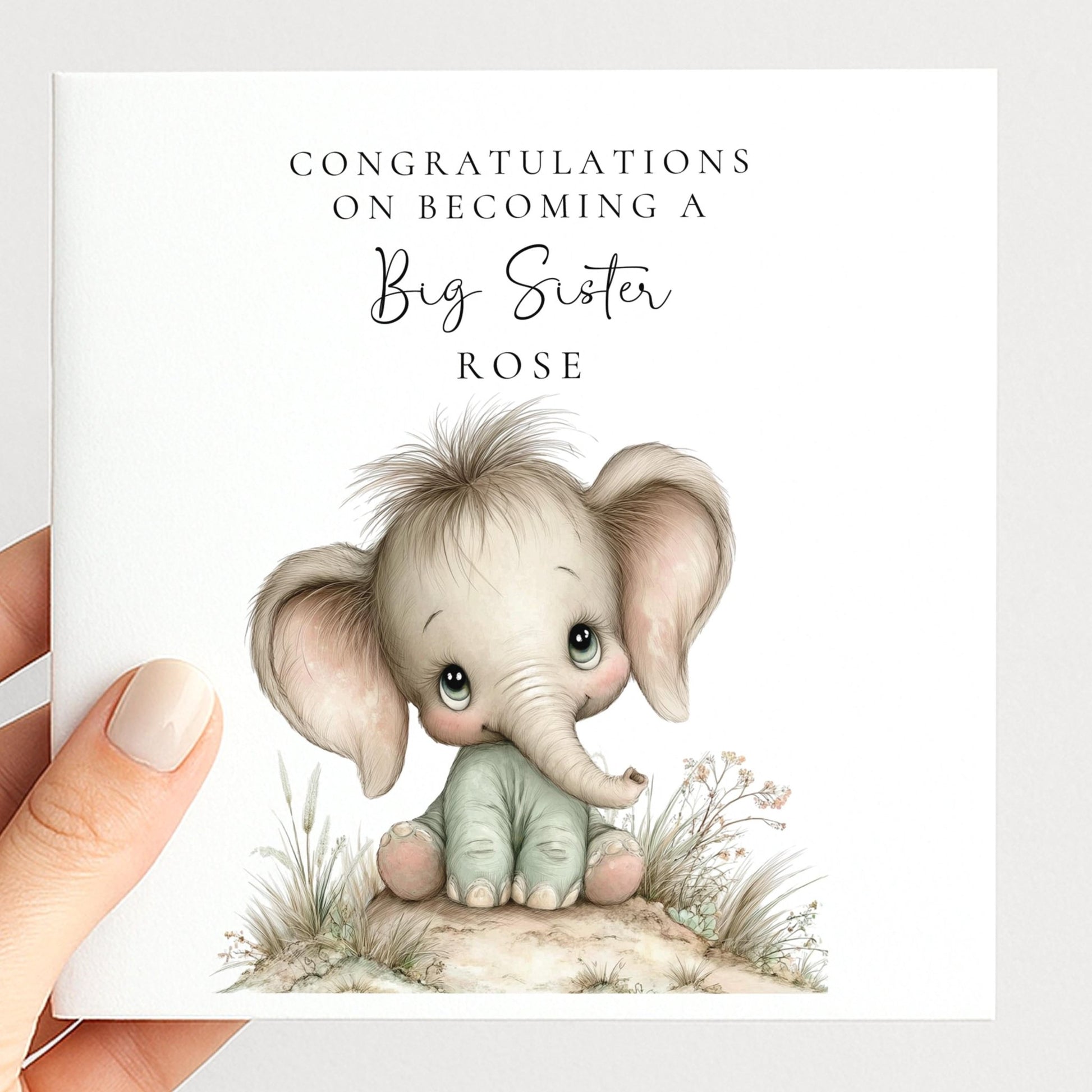 Big Sister Card from Baby - Whimsi Lilley