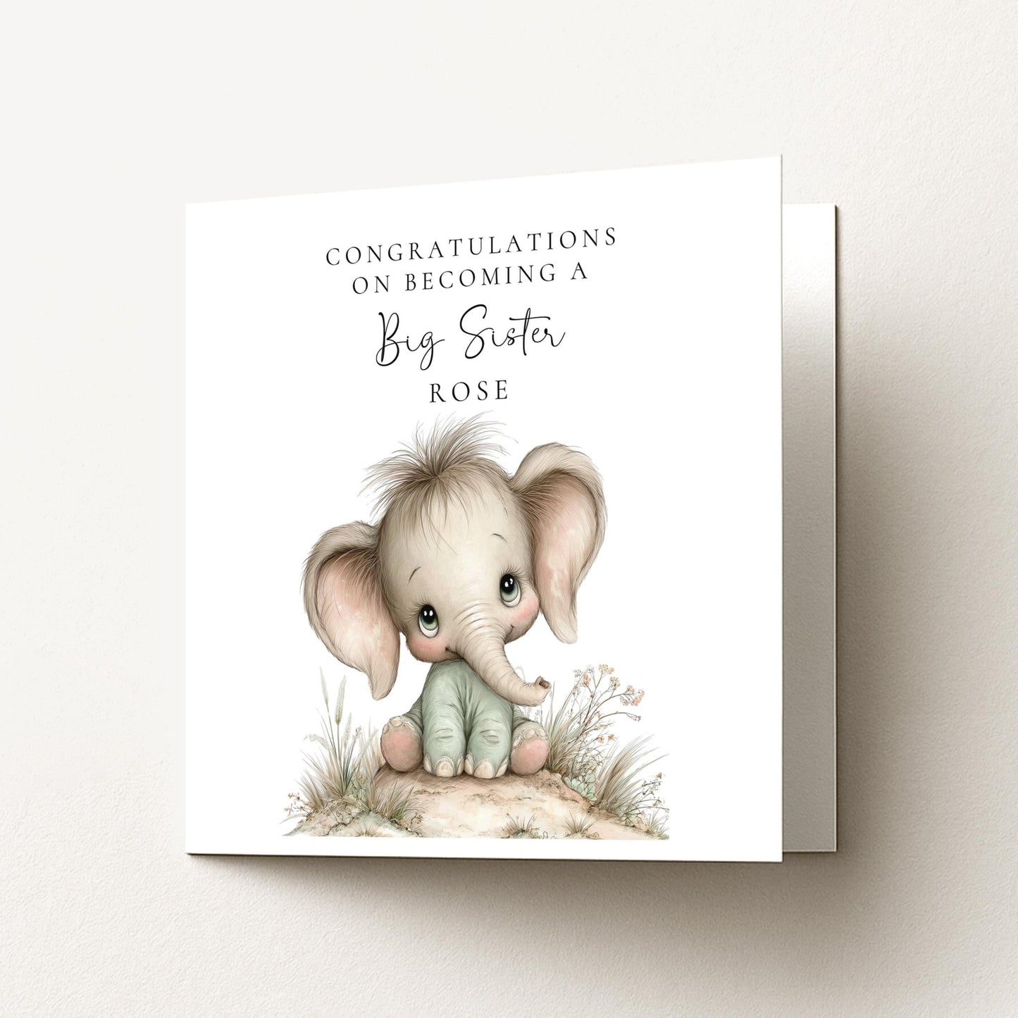 Big Sister Card from Baby - Whimsi Lilley