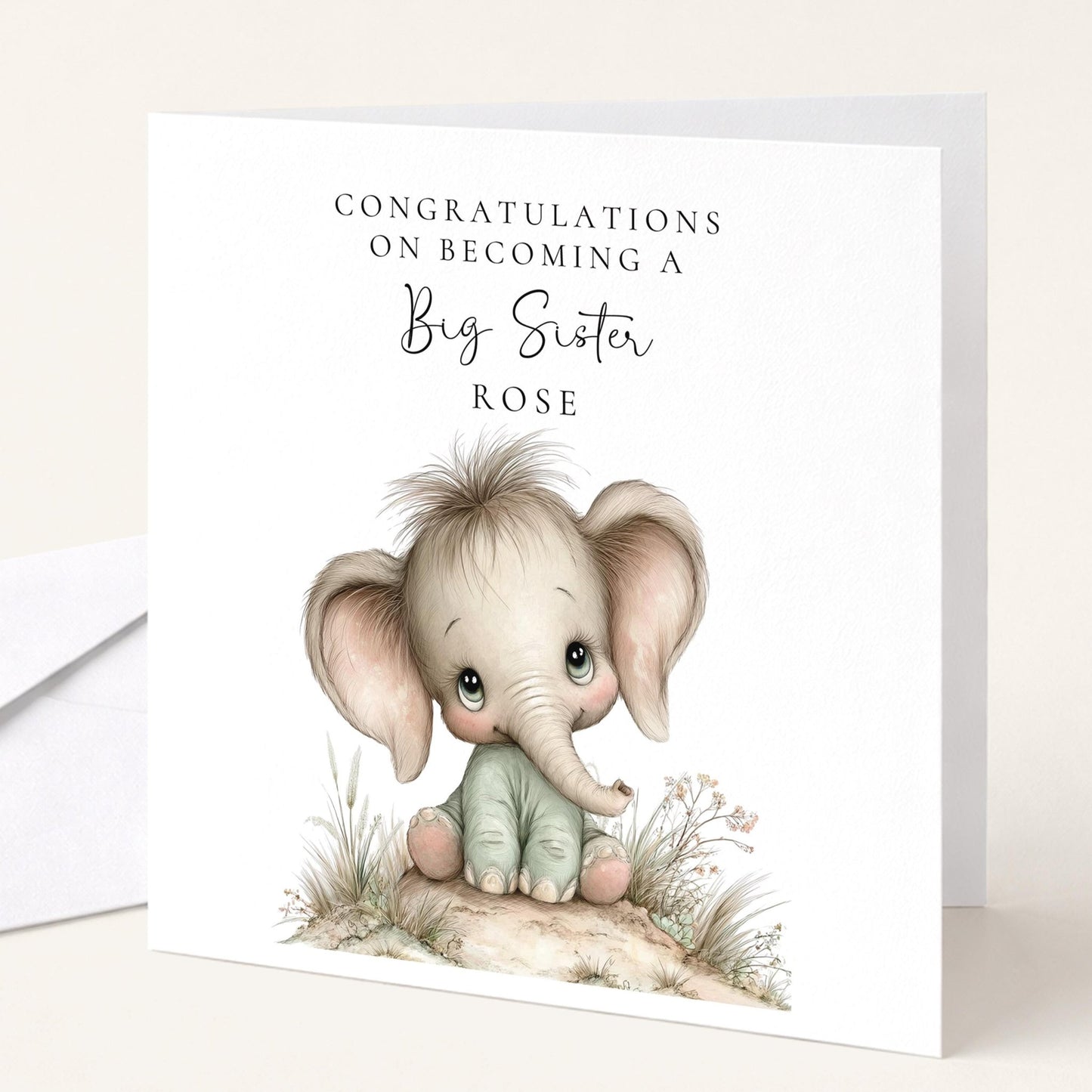 Big Sister Card from Baby - Whimsi Lilley