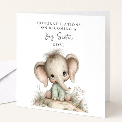 Big Sister Card from Baby - Whimsi Lilley