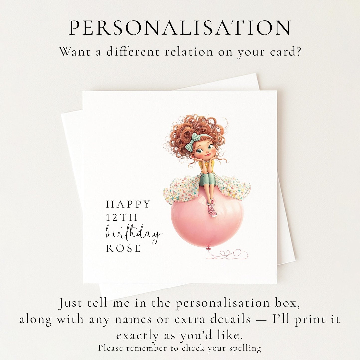 Birthday Card for Girl - Whimsi Lilley