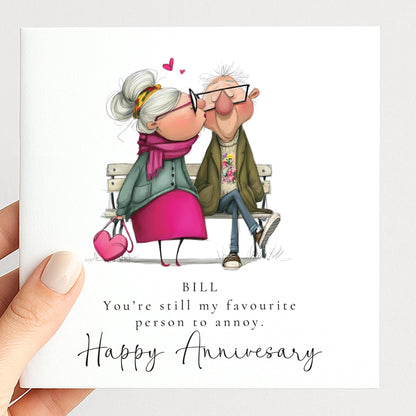 Funny Anniversary Card For Husband - Favourite Person To Annoy