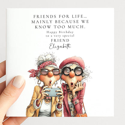 Funny Friend Birthday Card - Friends for Life