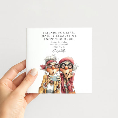 Funny Friend Birthday Card - Friends for Life