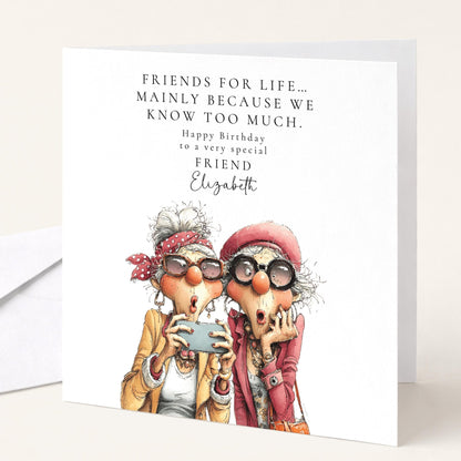 Funny Friend Birthday Card - Friends for Life
