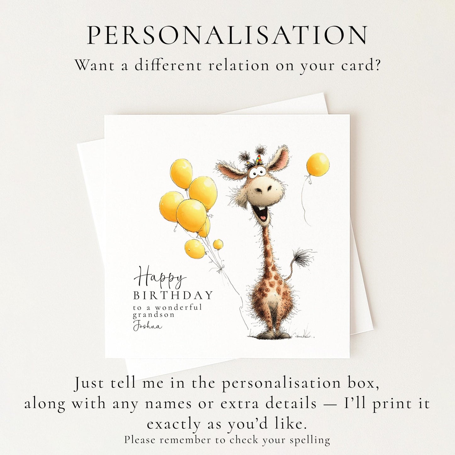 Grandson Birthday Card - Whimsi Lilley