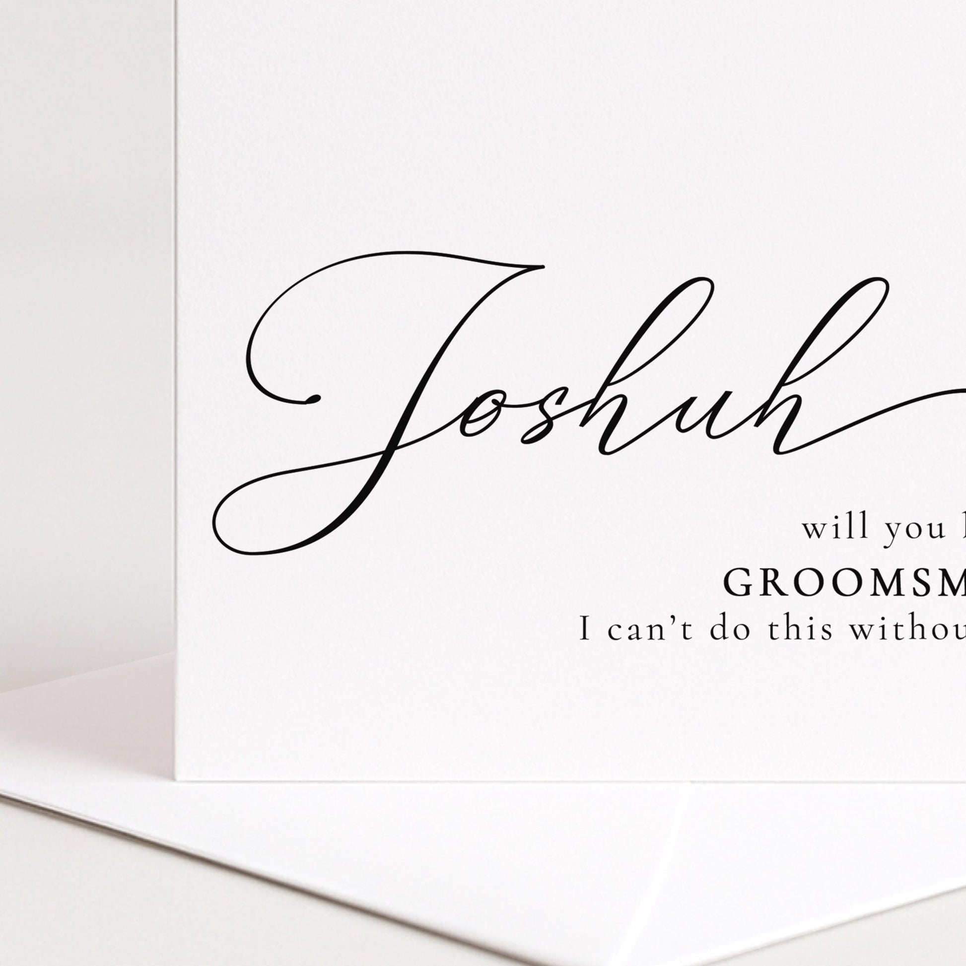 Whimsi Lilley Groomsman Proposal Card with "Will You Be My Groomsman" message for wedding proposals.