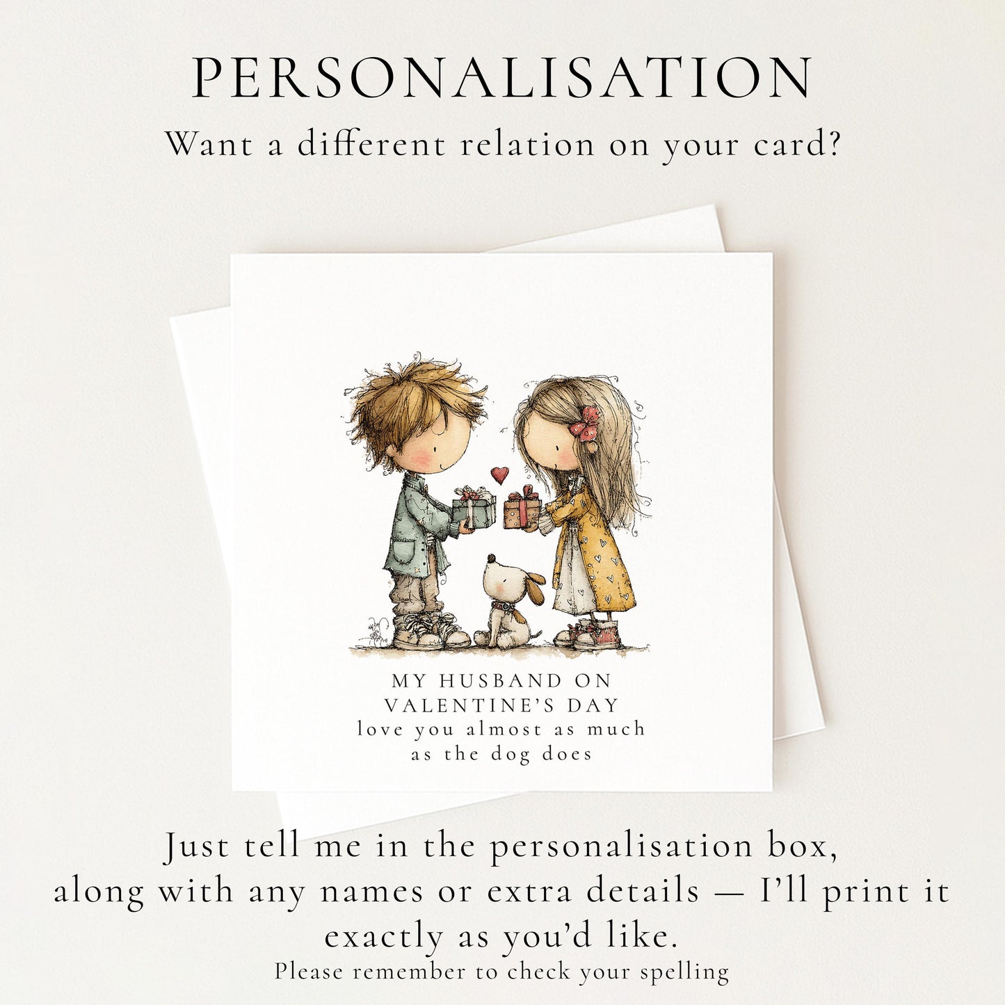 Funny Valentines Husband Card, Cute Valentine’s Day Card for Husband, Dog Lover Valentine Card, Love You Almost as Much as the Dog