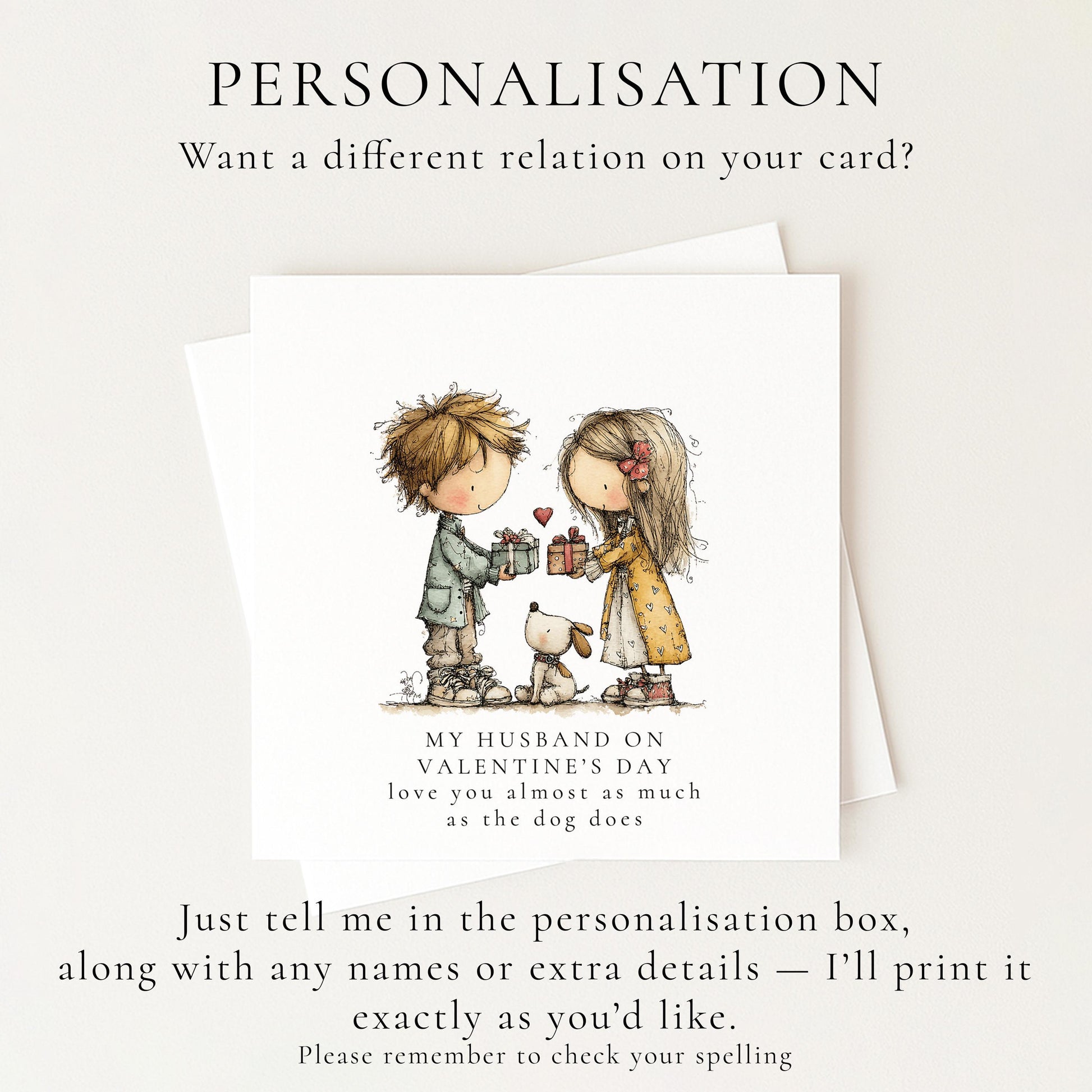 Funny Valentines Husband Card, Cute Valentine’s Day Card for Husband, Dog Lover Valentine Card, Love You Almost as Much as the Dog