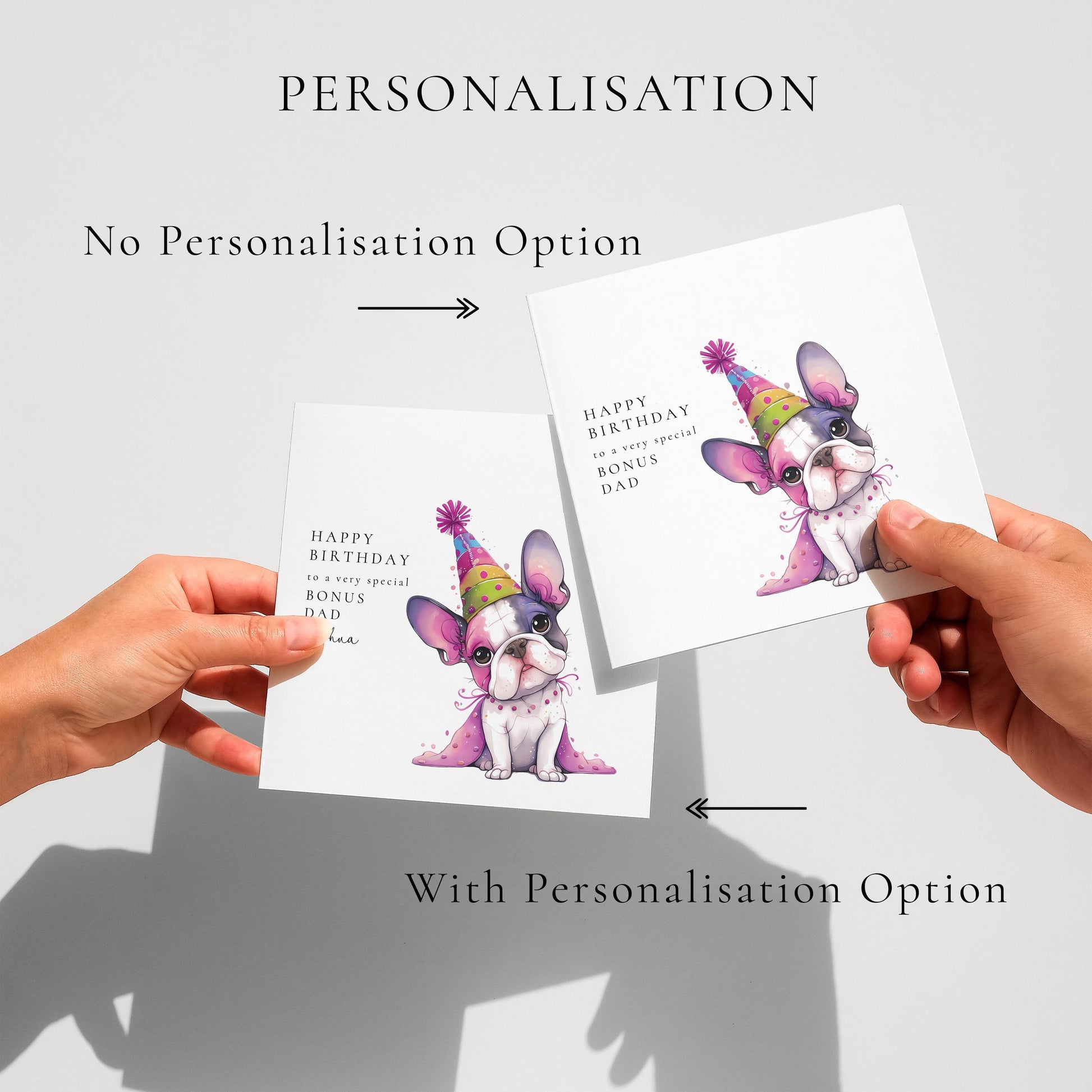 Bonus Dad Birthday Card, Birthday Card for Bonus Dad, Cute Dog Birthday Card