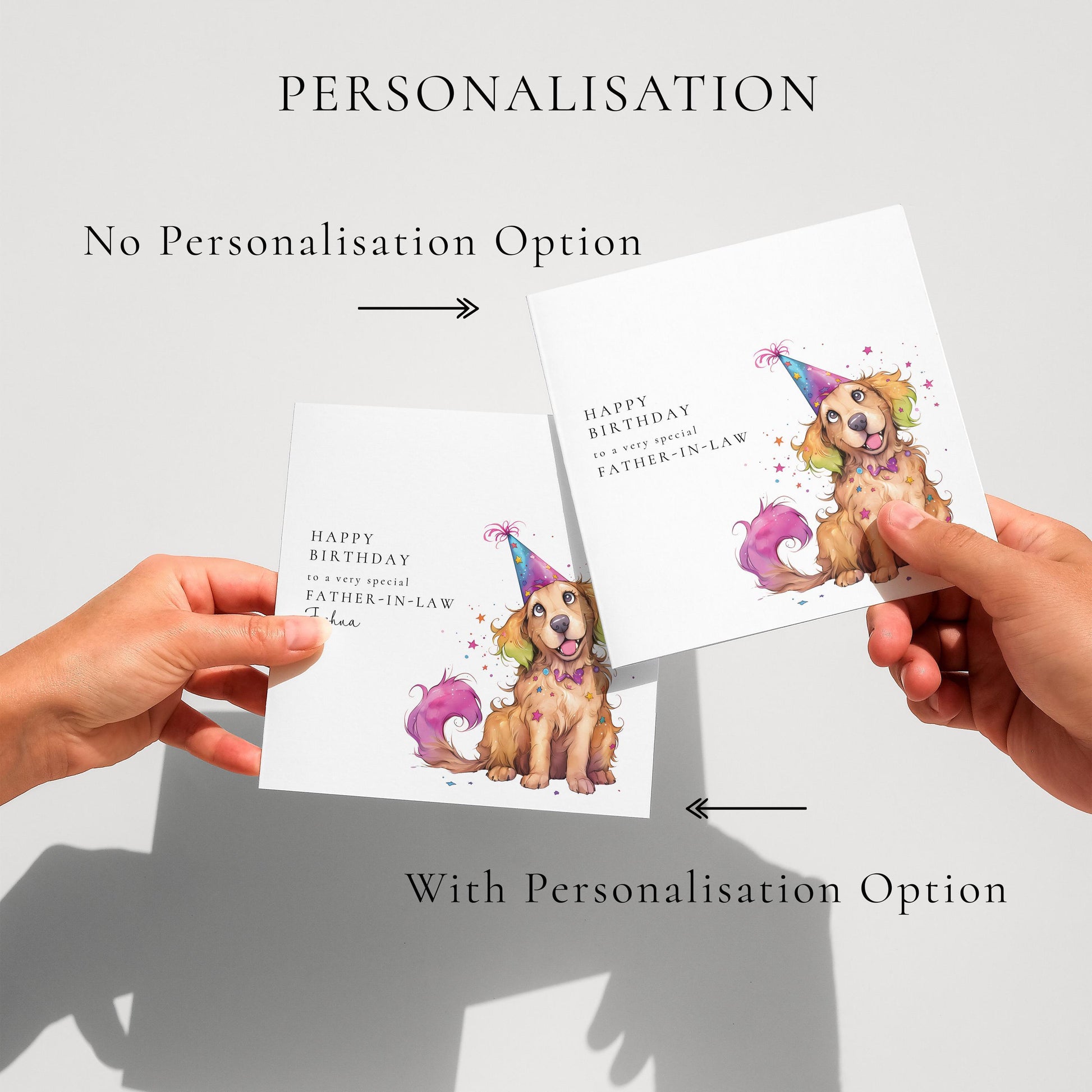 Father in Law Birthday Card, Birthday Card for Father in Law, Cute Dog Birthday Card