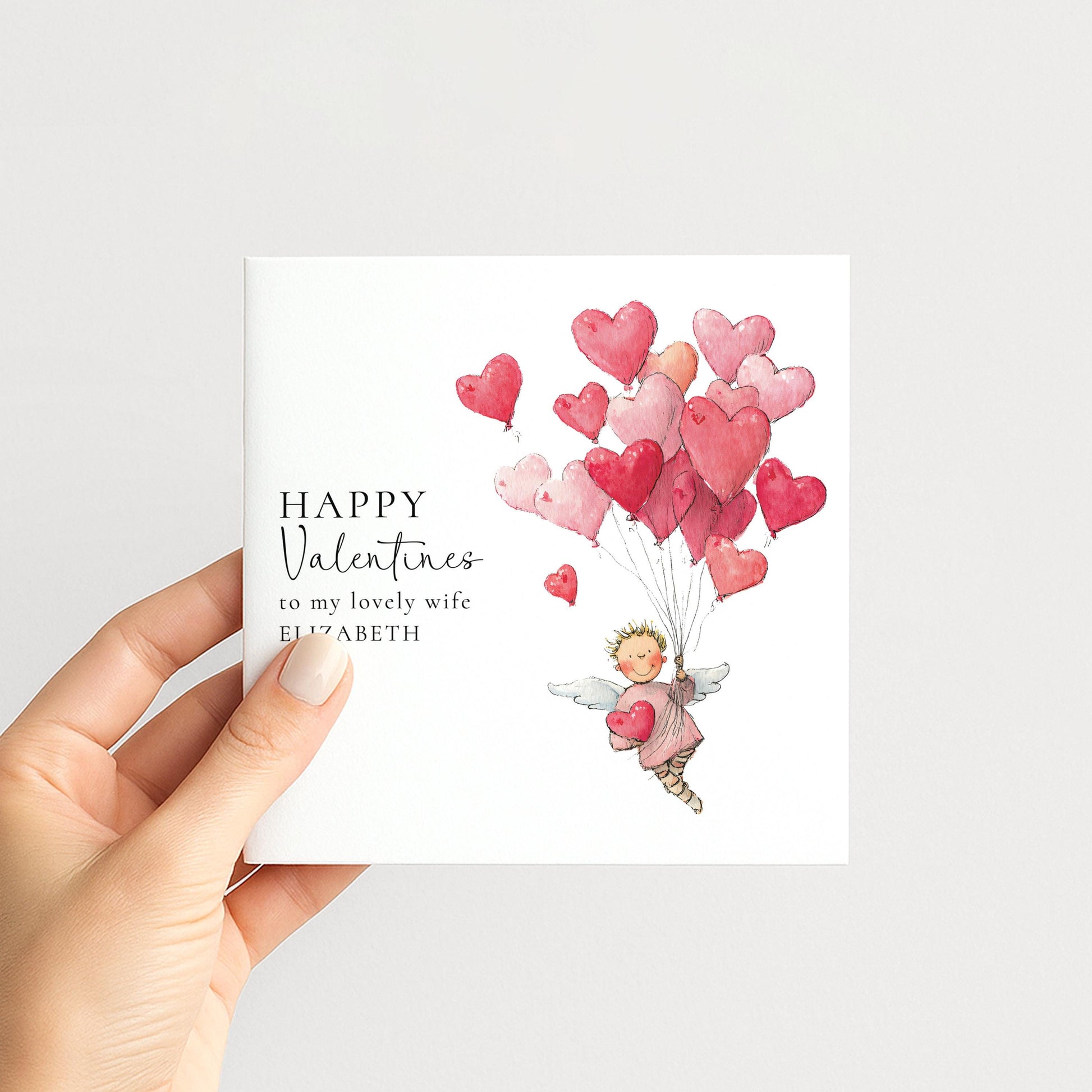 Valentine’s Card for Wife, Wife Valentine Card, Romantic Valentine Card, Personalised Valentine’s Card