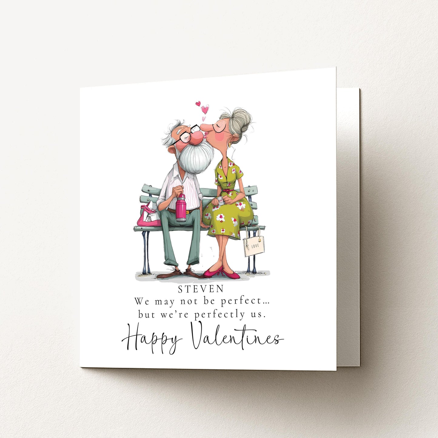 Funny Valentines Card Perfectly Us, Personalised Valentine Card for Him, Husband Boyfriend Partner Anniversary Card, Cute Couple Love Card