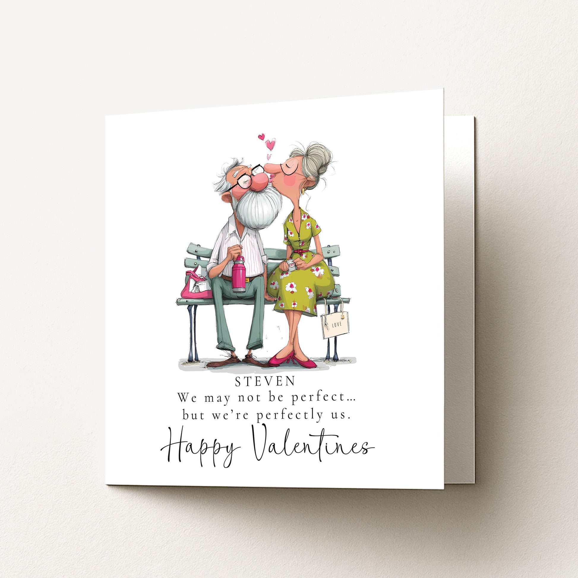 Funny Valentines Card Perfectly Us, Personalised Valentine Card for Him, Husband Boyfriend Partner Anniversary Card, Cute Couple Love Card