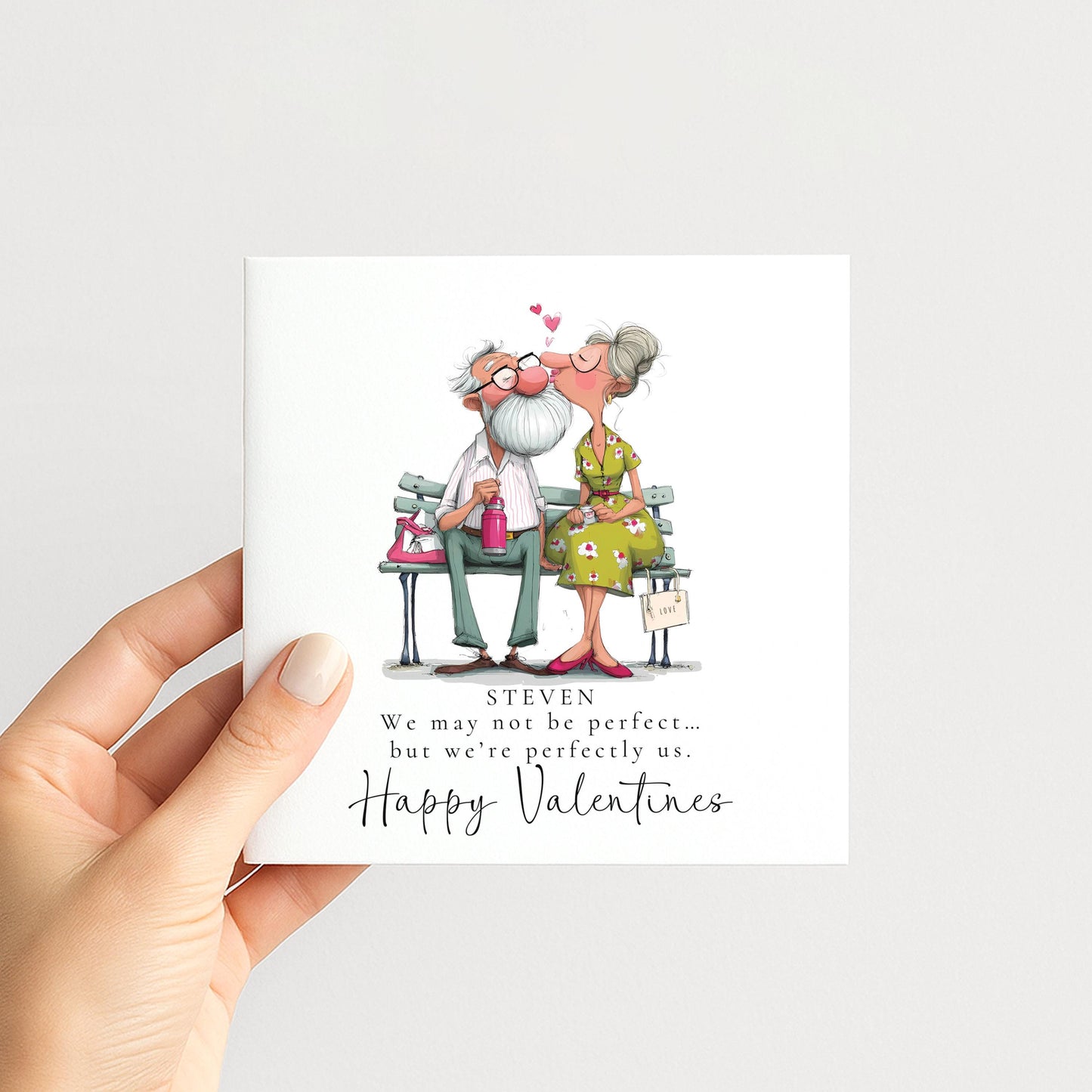 Funny Valentines Card Perfectly Us, Personalised Valentine Card for Him, Husband Boyfriend Partner Anniversary Card, Cute Couple Love Card