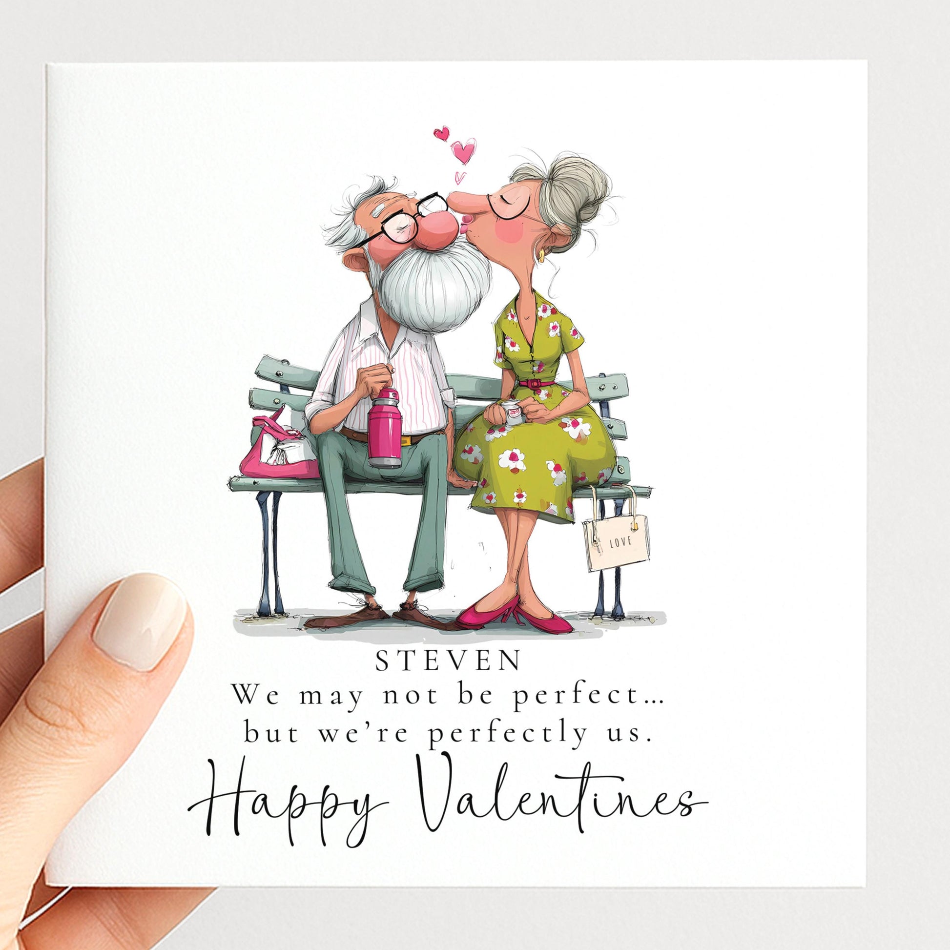 Funny Valentines Card Perfectly Us, Personalised Valentine Card for Him, Husband Boyfriend Partner Anniversary Card, Cute Couple Love Card