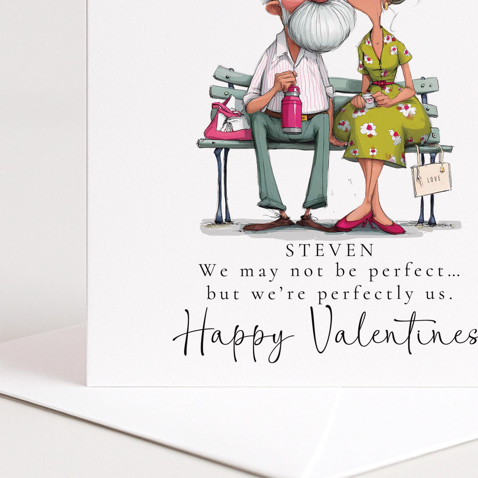 Funny Valentines Card Perfectly Us, Personalised Valentine Card for Him, Husband Boyfriend Partner Anniversary Card, Cute Couple Love Card