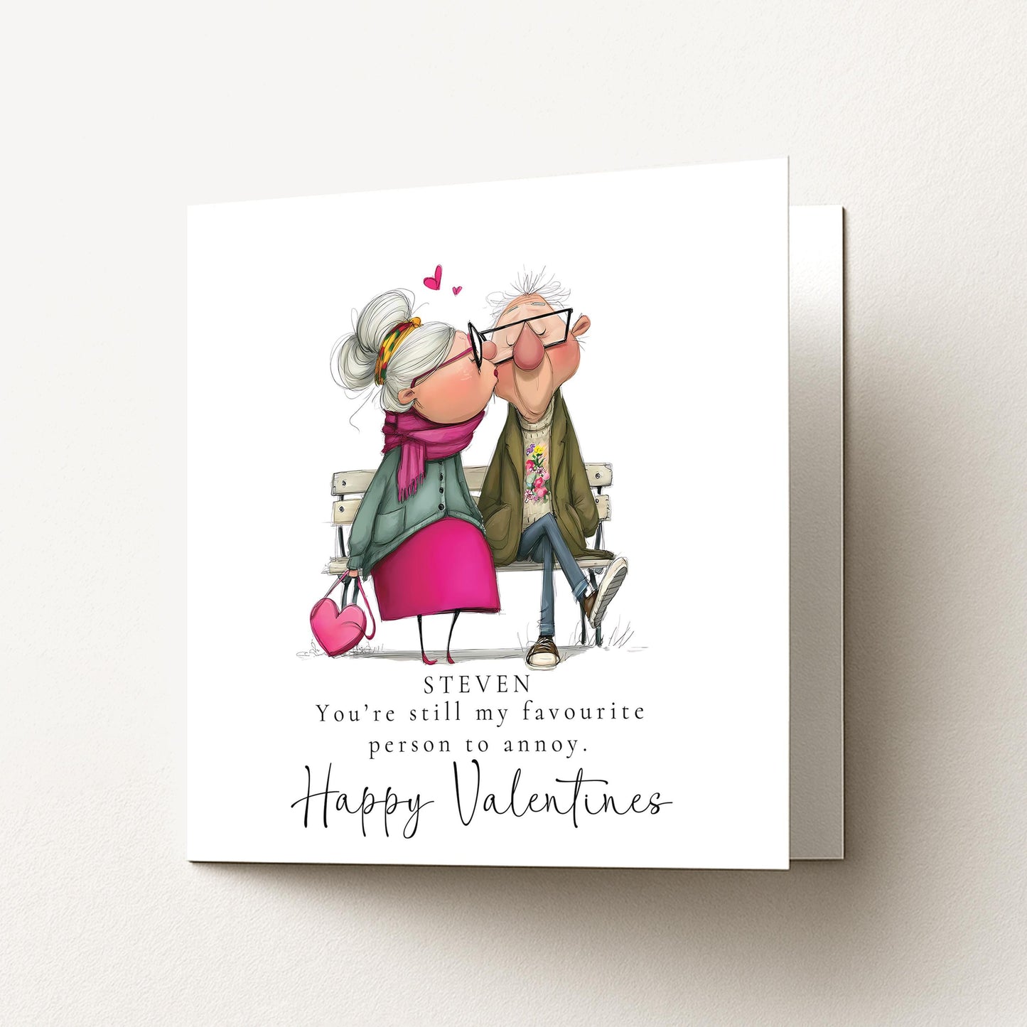 Funny Valentines Card Favourite Person to Annoy, Personalised Valentine Card for Him, Husband Boyfriend Partner Anniversary Card Cute Couple