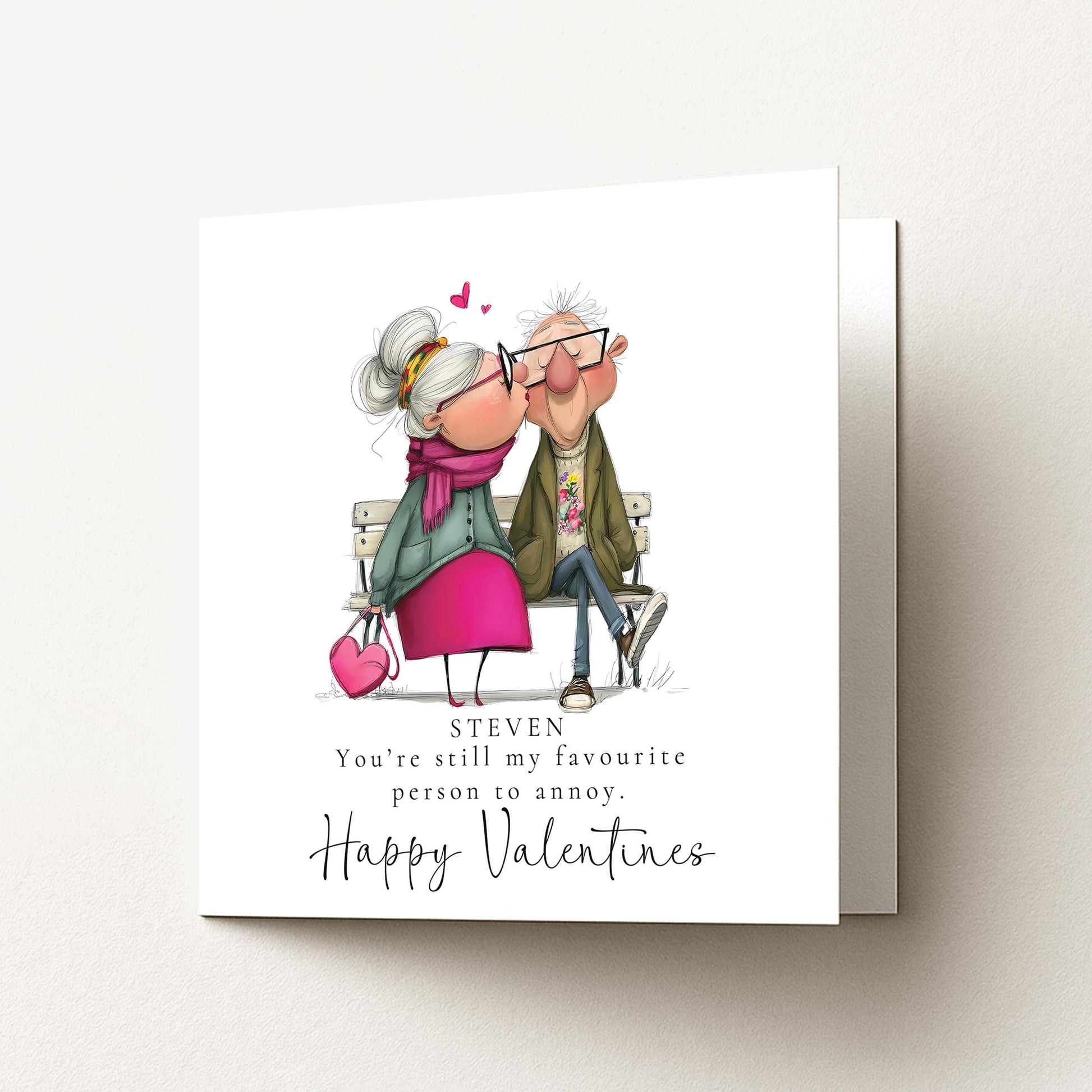 Funny Valentines Card Favourite Person to Annoy, Personalised Valentine Card for Him, Husband Boyfriend Partner Anniversary Card Cute Couple