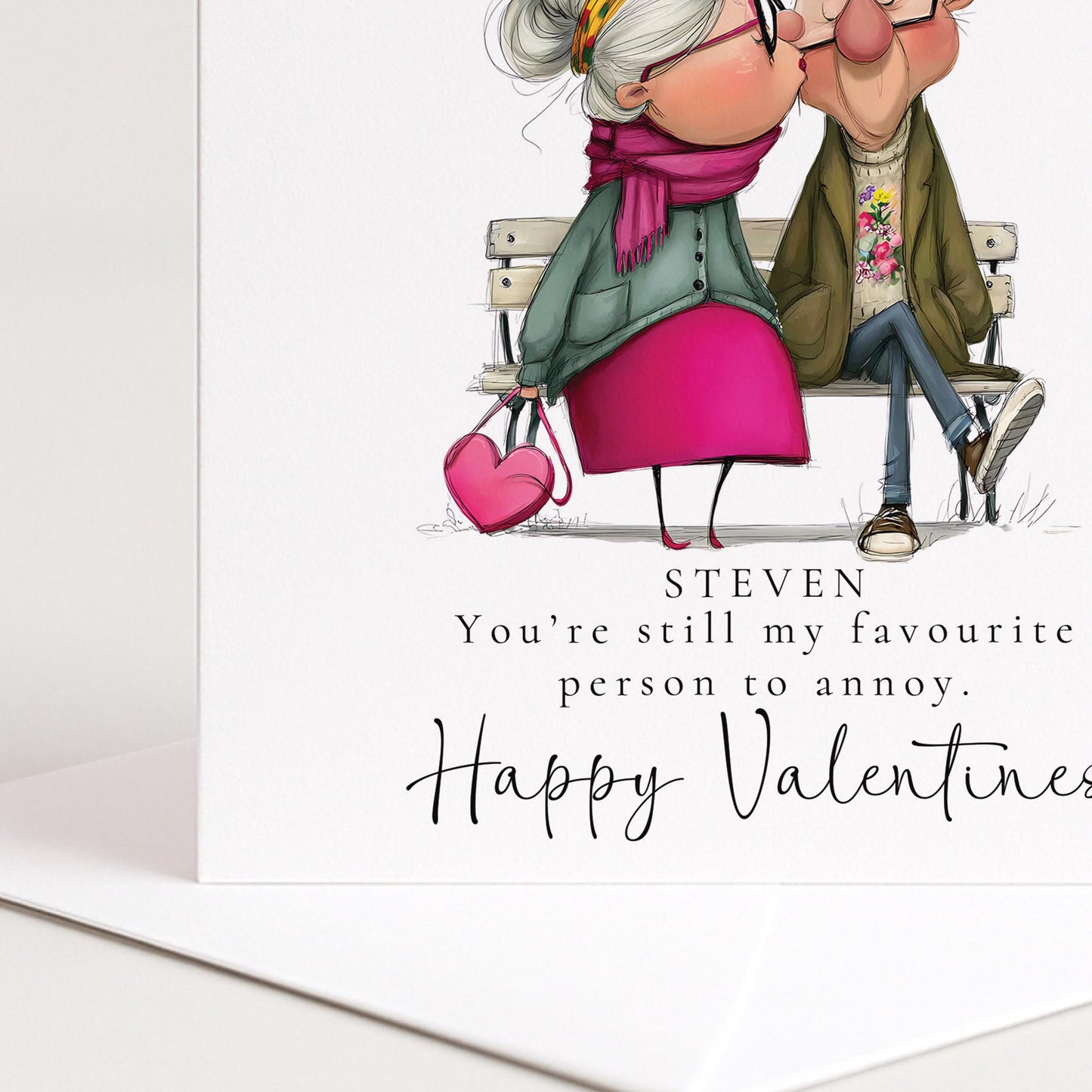 Funny Valentines Card Favourite Person to Annoy, Personalised Valentine Card for Him, Husband Boyfriend Partner Anniversary Card Cute Couple