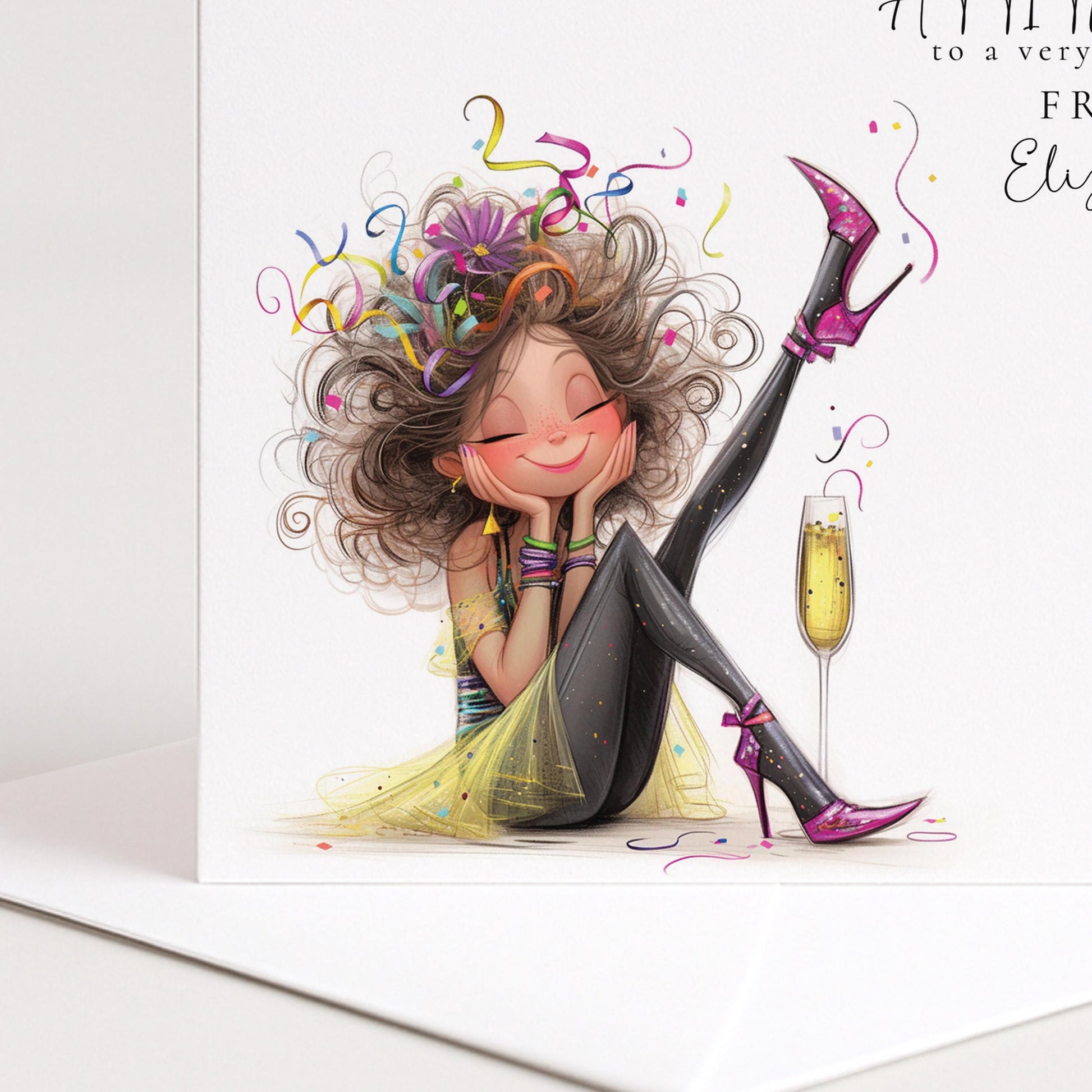 Funny Birthday Card for Friend, Aging With Attitude Card, Sassy Birthday Card for Her, Optional Name Personalisation