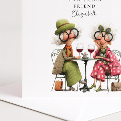 Funny Birthday Card for Friend, Friends for Life No Refunds, Cheeky Best Friend Birthday Card