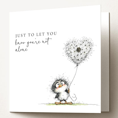 Just to Let You Know You’re Not Alone Card, Thinking of You Card, Comfort Support Card