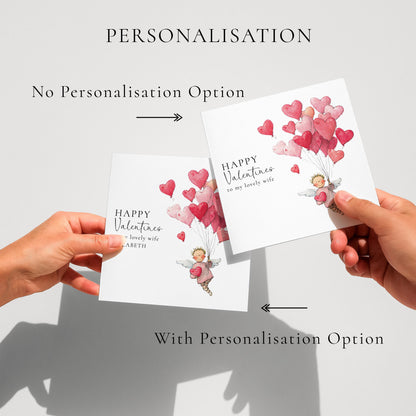 Valentine’s Card for Wife, Wife Valentine Card, Romantic Valentine Card, Personalised Valentine’s Card