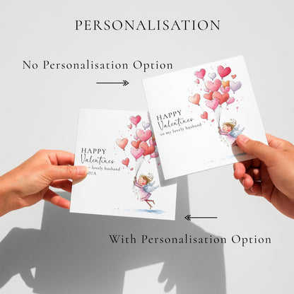 Valentine’s Card for Husband, Husband Valentine Card, Romantic Valentine Card, Personalised Valentine’s Card