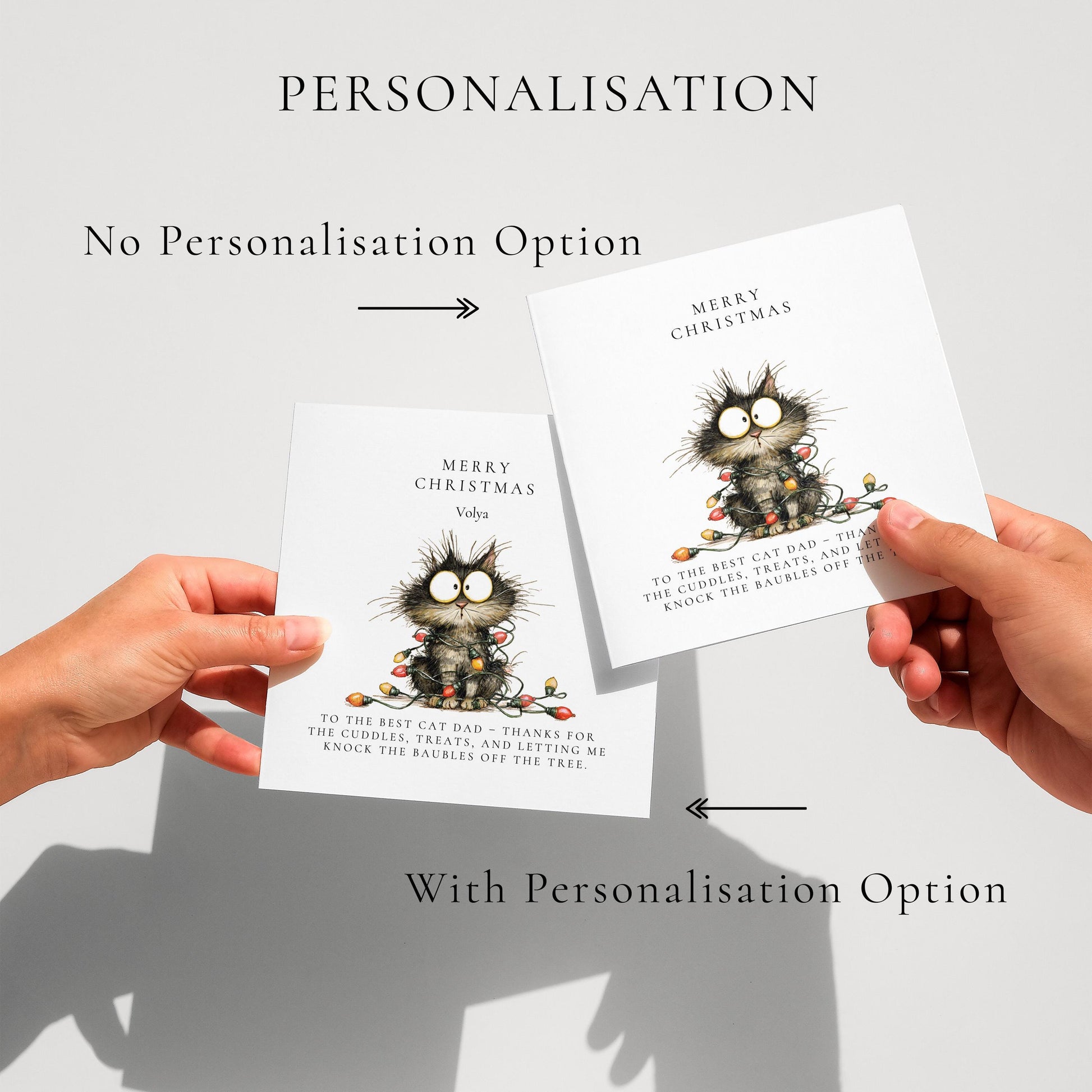 Cat Dad Christmas Card, Card for Cat Owners, Cat Dad Festive Card - Happy Christmas To The Best Cat Dad Greetings Card